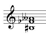 a C-Major chord with Erik Satie's
                          bizarre spelling!